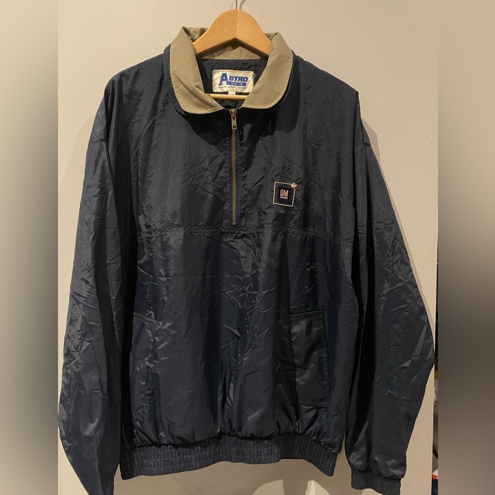 Vintage GM General Motors Canada 1/4 Zip Pullover Uniform Jacket
